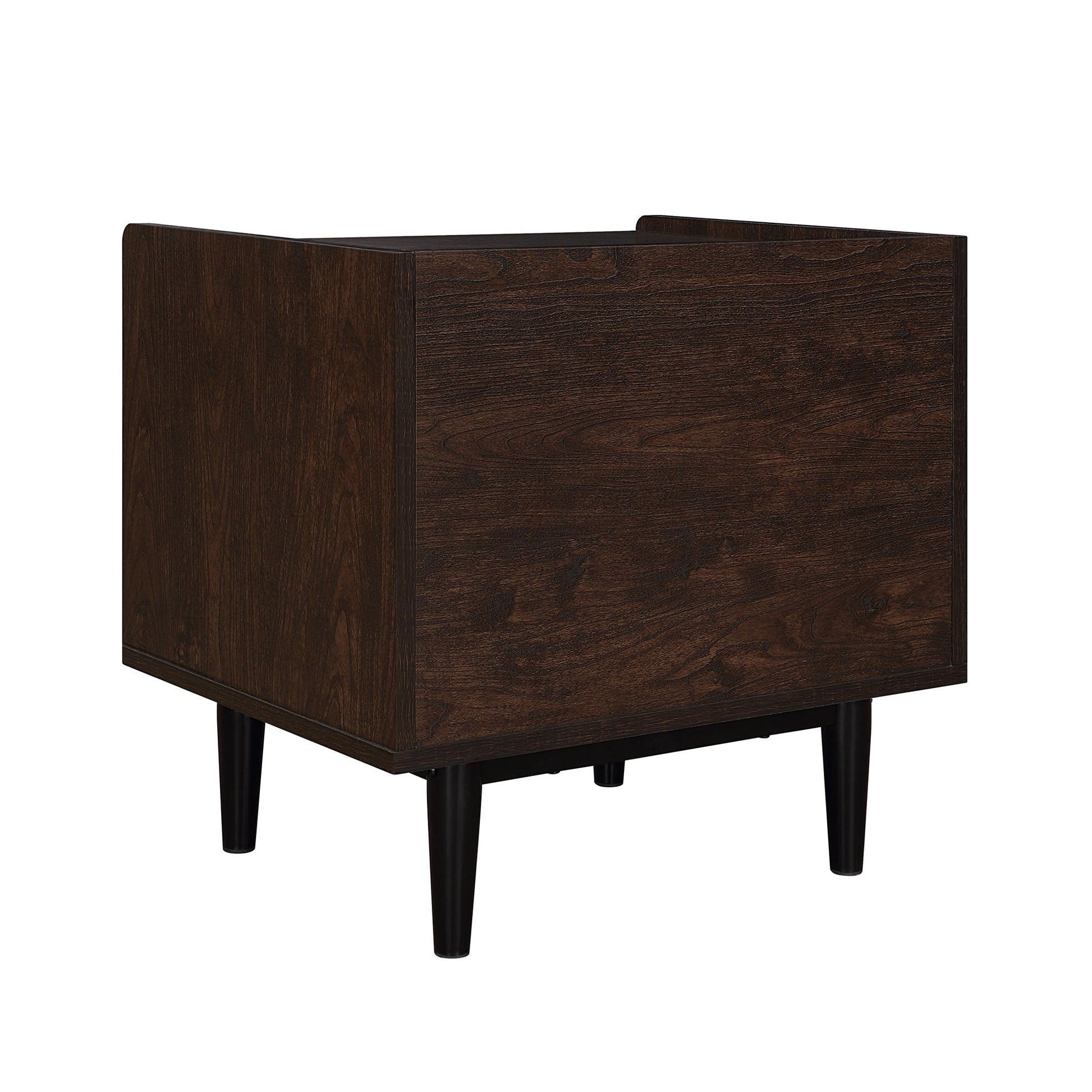 Duane Nightstand in Dark Brown and Black (set of 2) - Ornate Home
