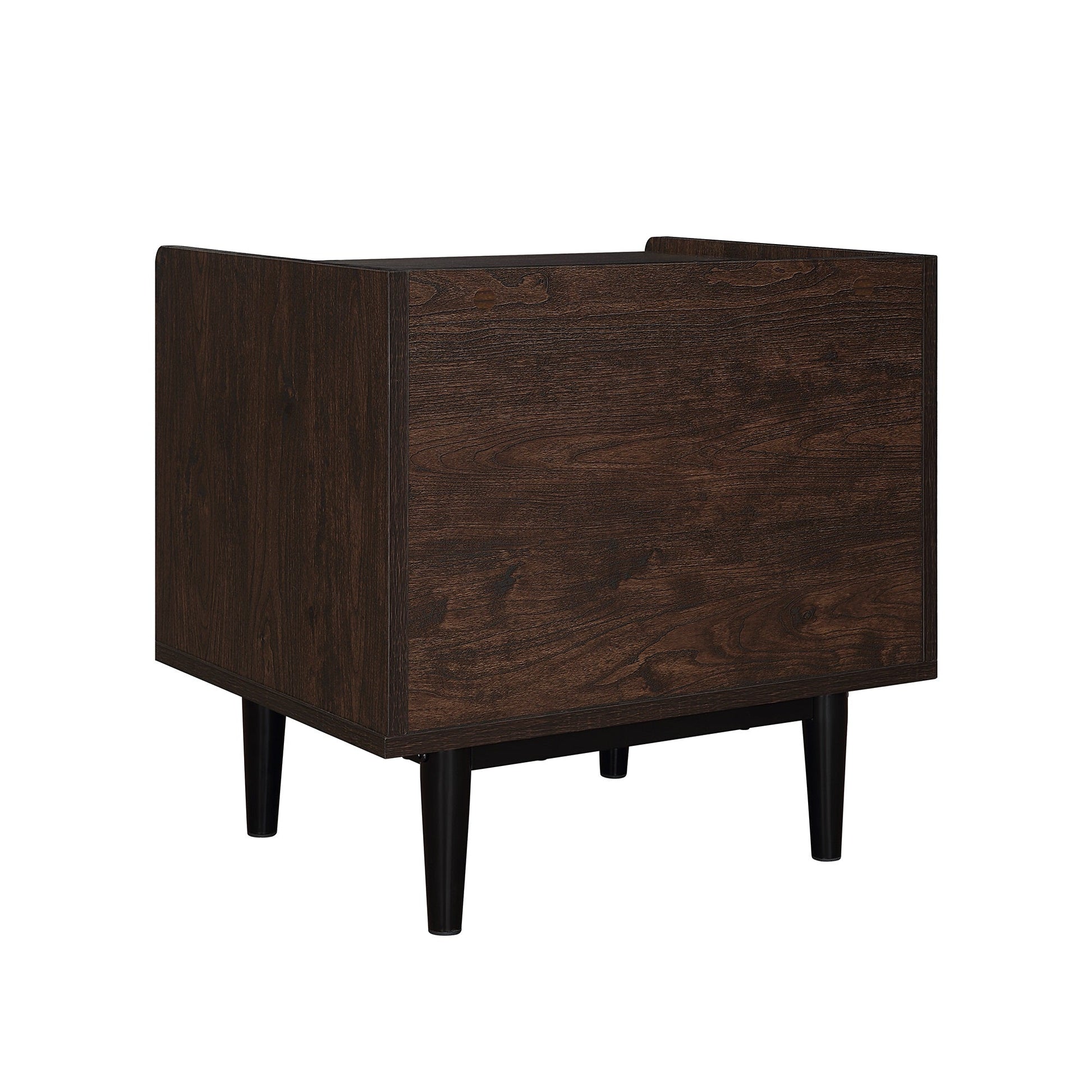 Duane Nightstand in Dark Brown and Navy Blue (set of 2) - Ornate Home