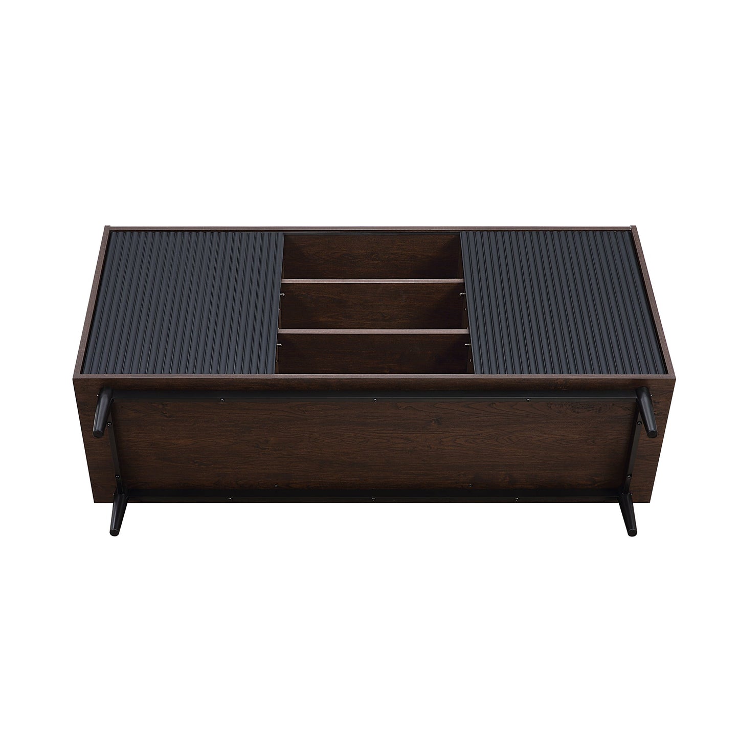 Duane Sideboard in Dark Brown and Black - Ornate Home