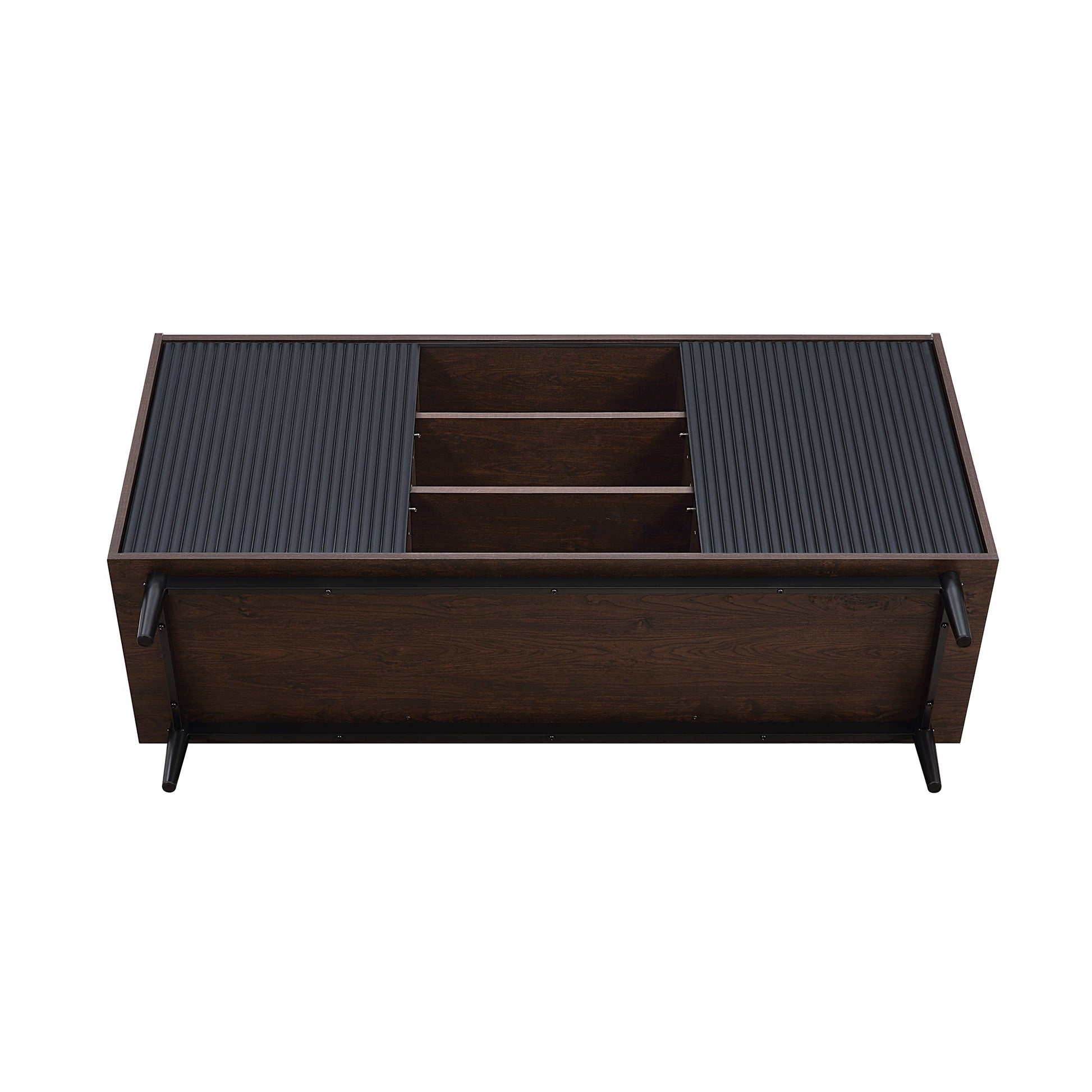 Duane Sideboard in Dark Brown and Black - Ornate Home