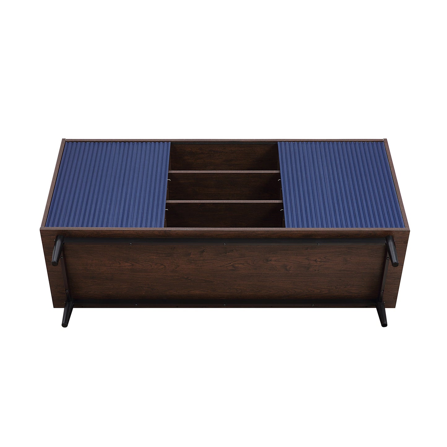 Duane Sideboard in Dark Brown and Navy Blue - Ornate Home