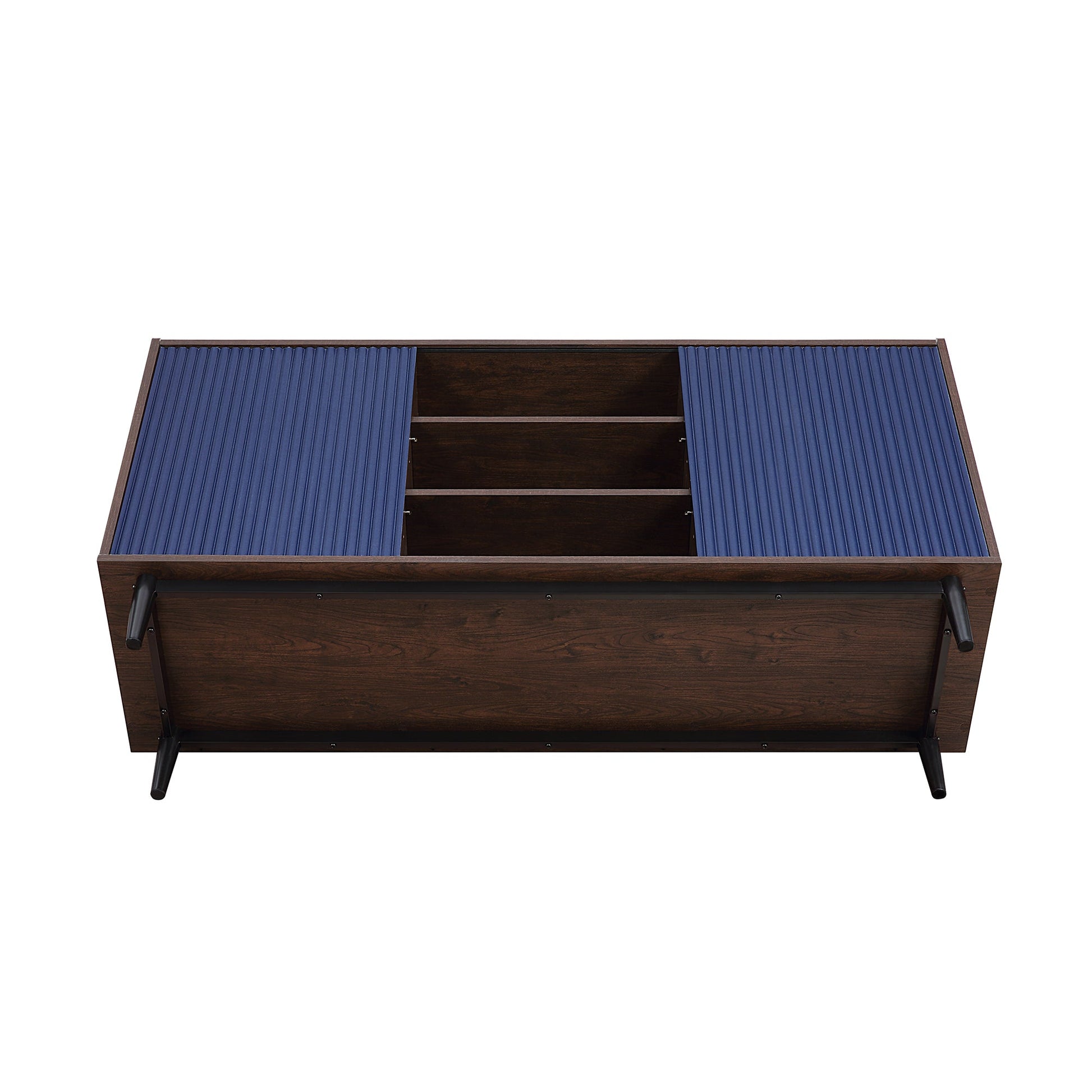 Duane Sideboard in Dark Brown and Navy Blue - Ornate Home