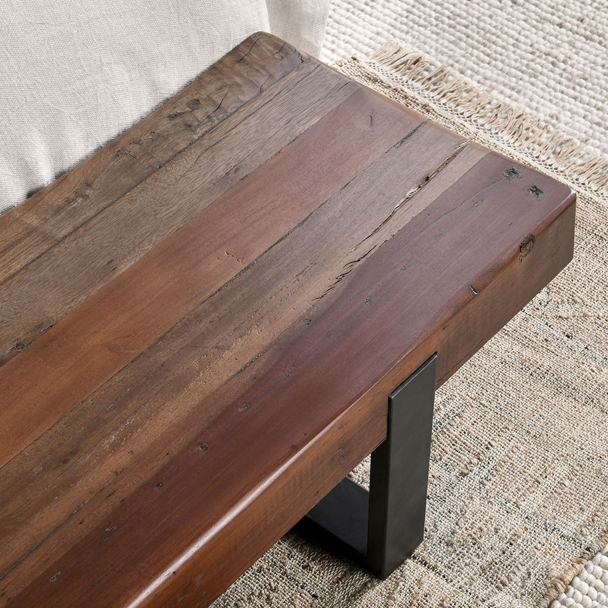 Duarte Brown Bench - Ornate Home