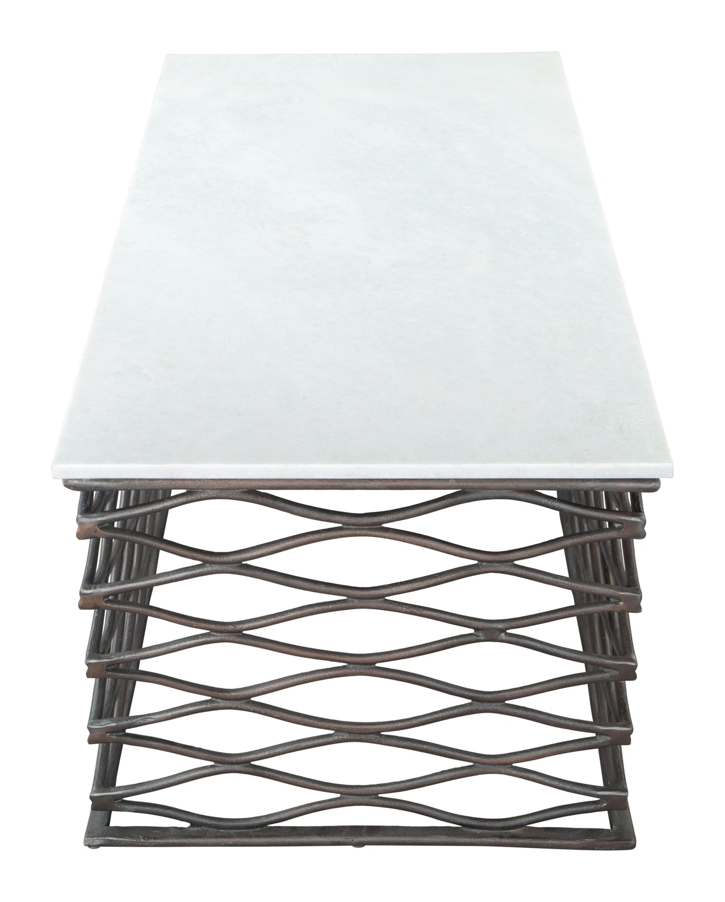 Duchess White & Antique Bronze Coffee Table - Ornate Home