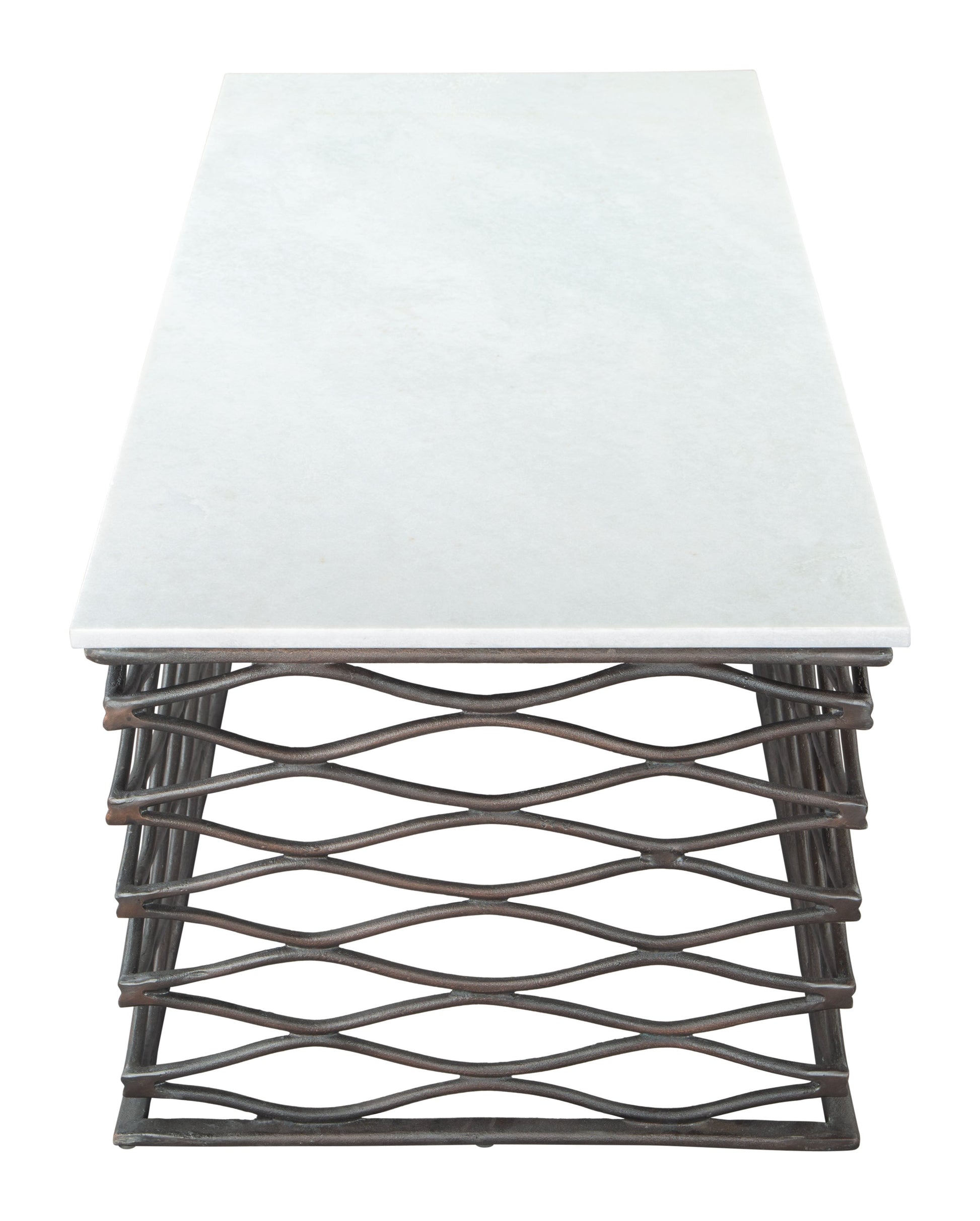 Duchess White & Antique Bronze Coffee Table - Ornate Home