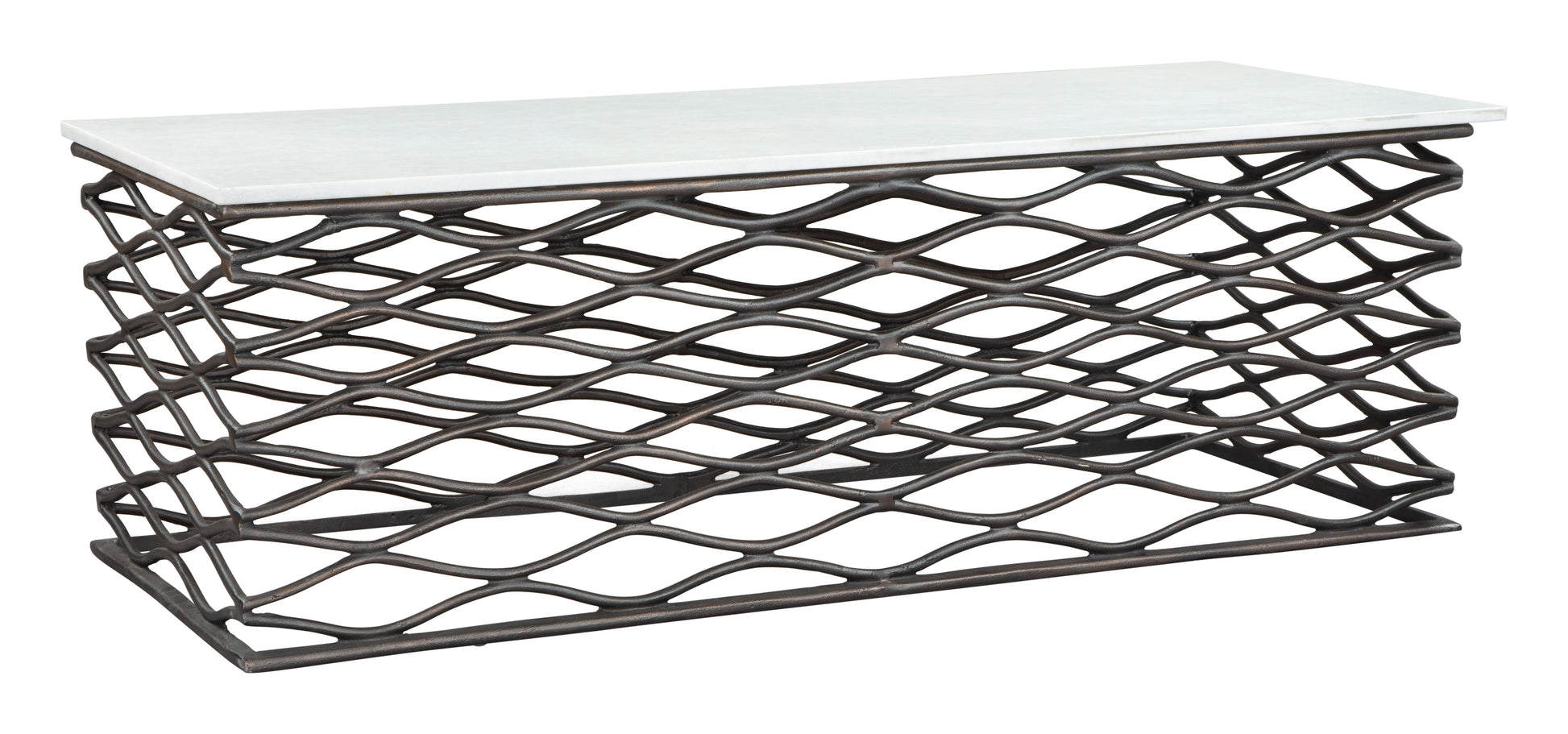 Duchess White & Antique Bronze Coffee Table - Ornate Home