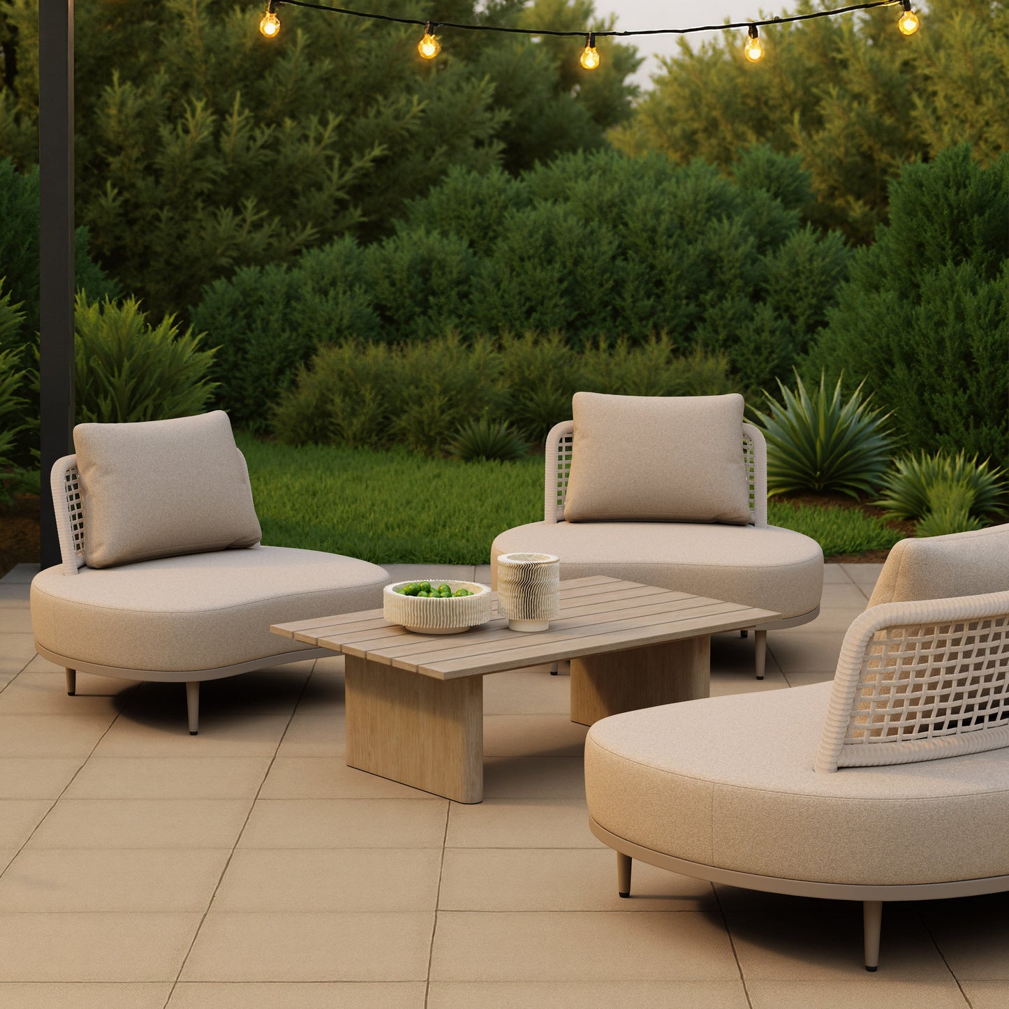 Duna Natural Outdoor Coffee Table - Ornate Home