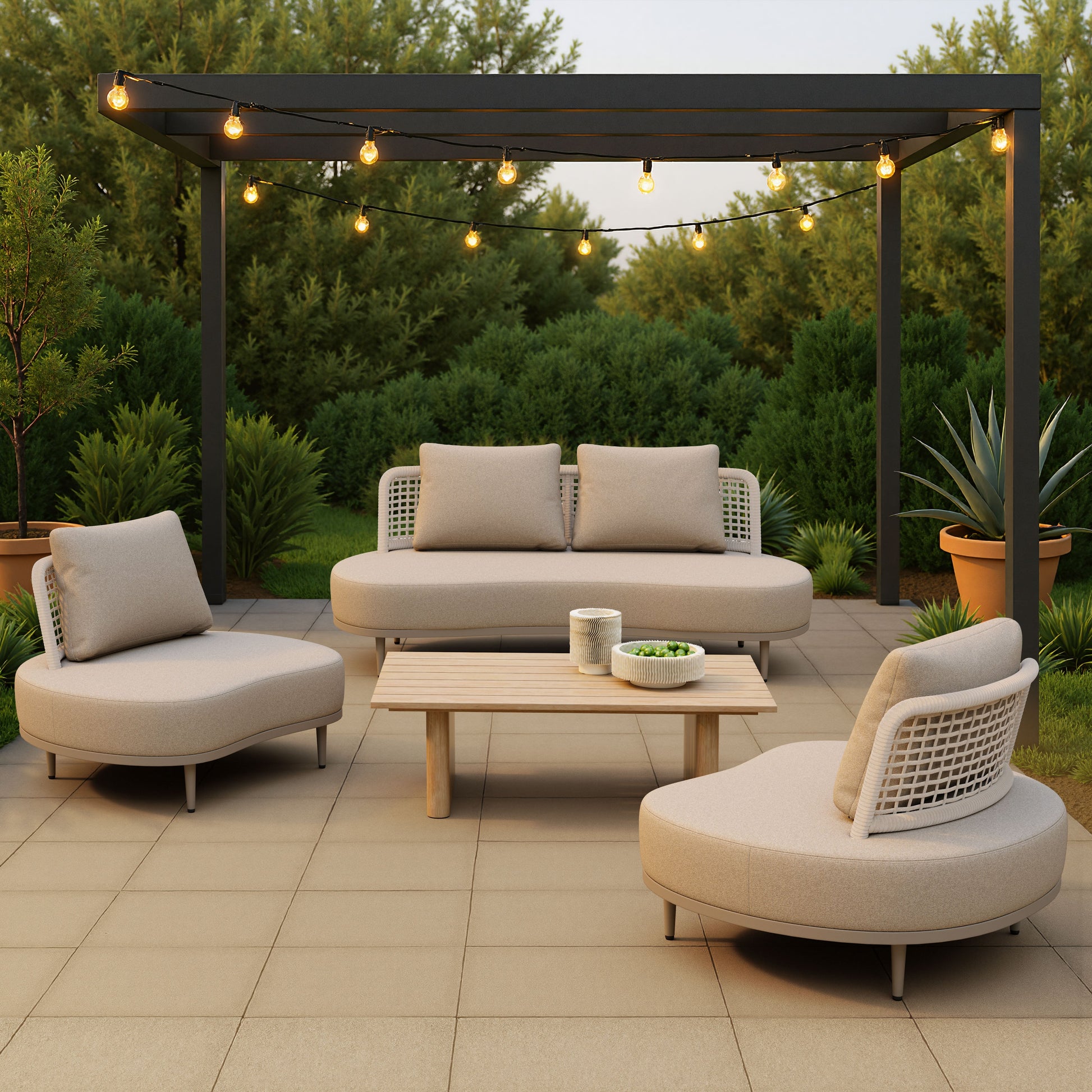 Duna Natural Outdoor Coffee Table - Ornate Home