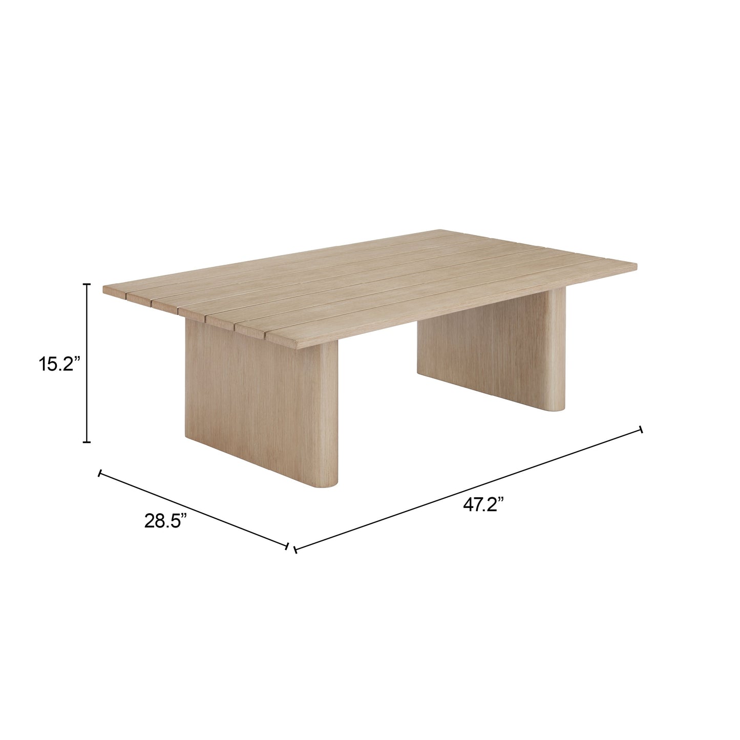 Duna Natural Outdoor Coffee Table - Ornate Home