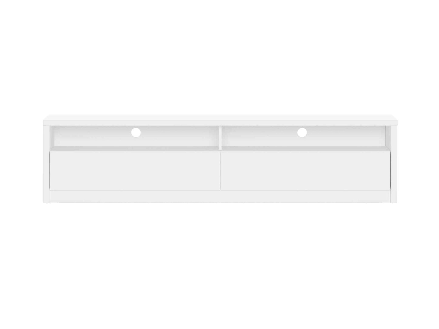 Duncan 70" TV Stand in White - Ornate Home