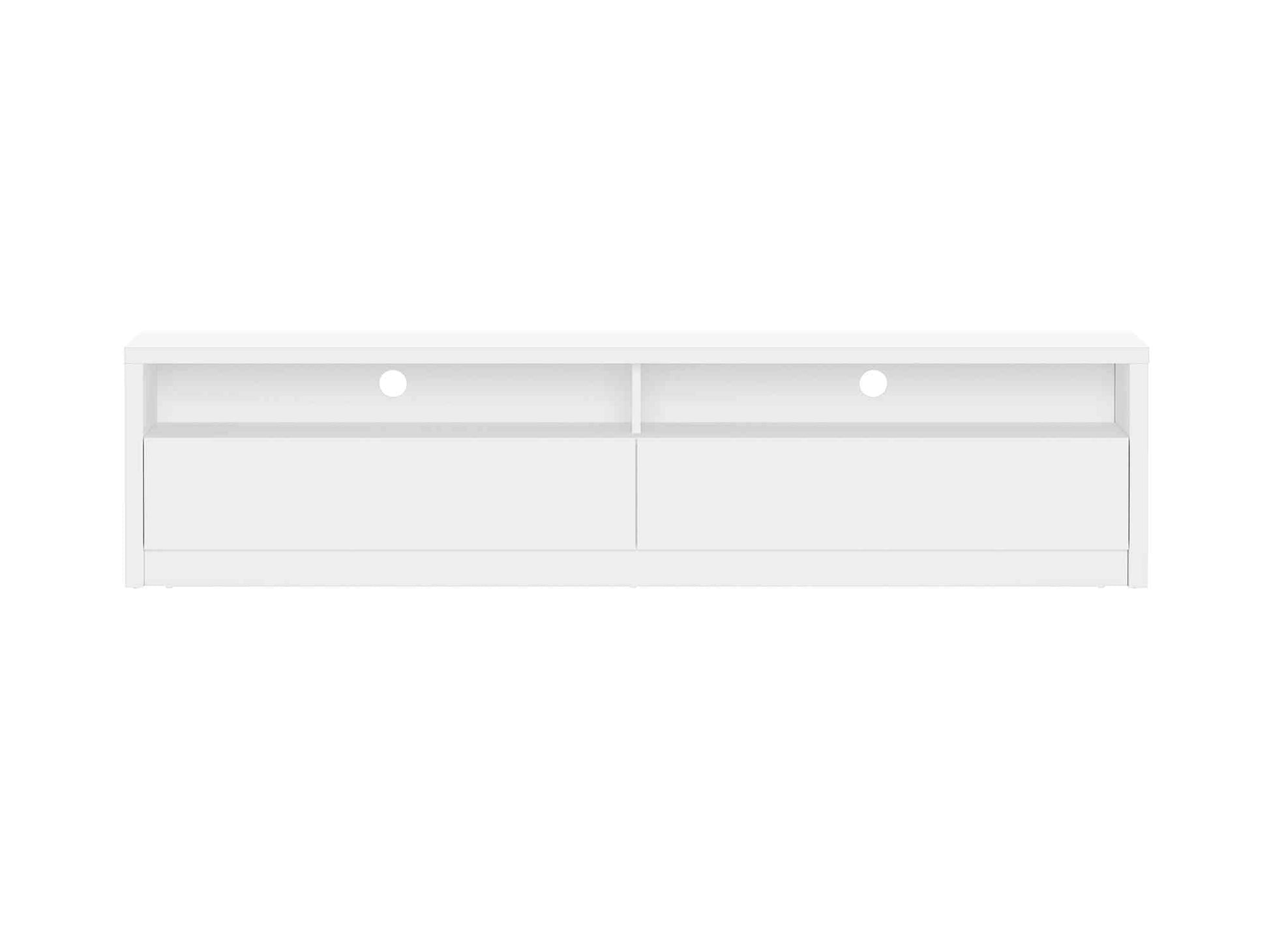 Duncan 70" TV Stand in White - Ornate Home
