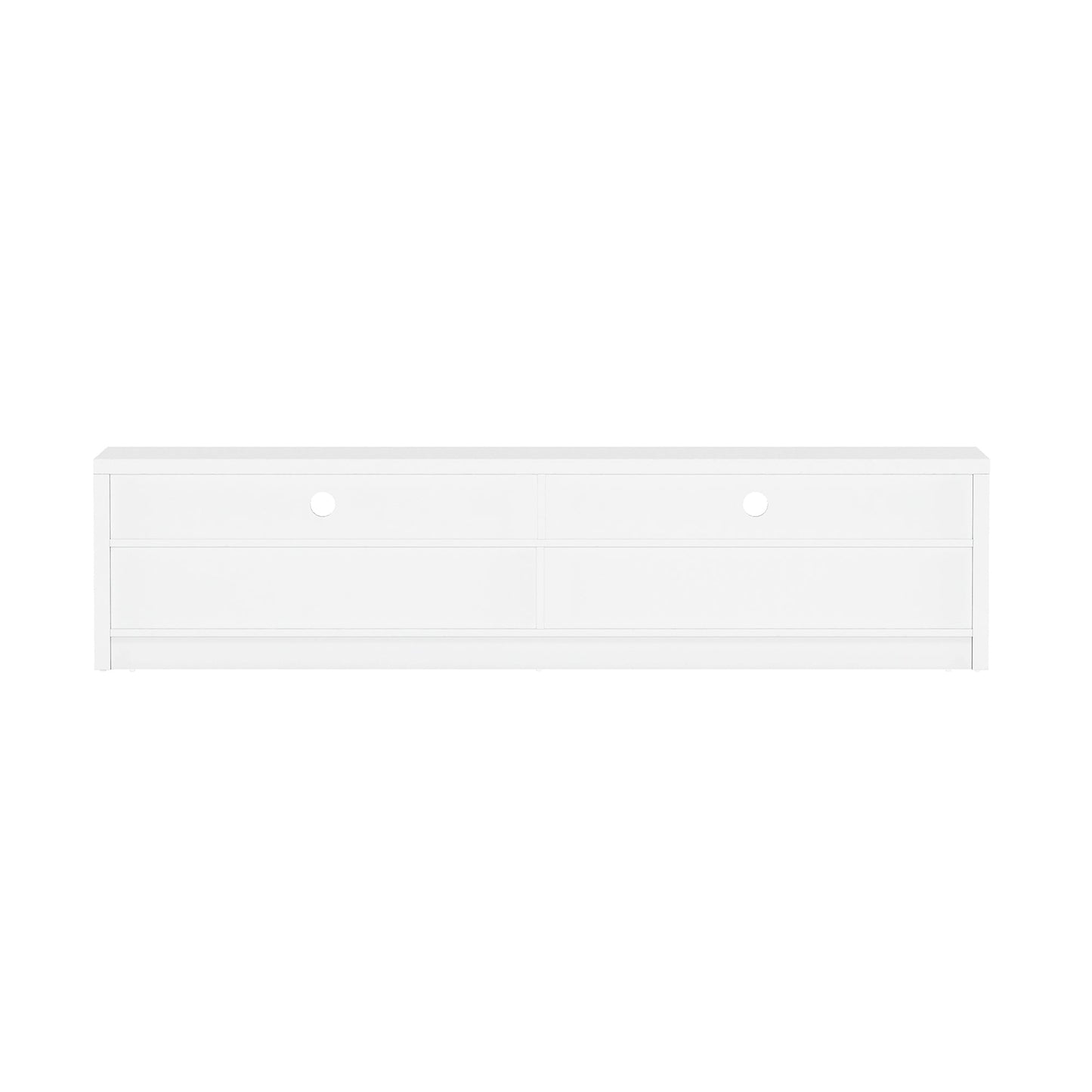 Duncan 70" TV Stand in White - Ornate Home