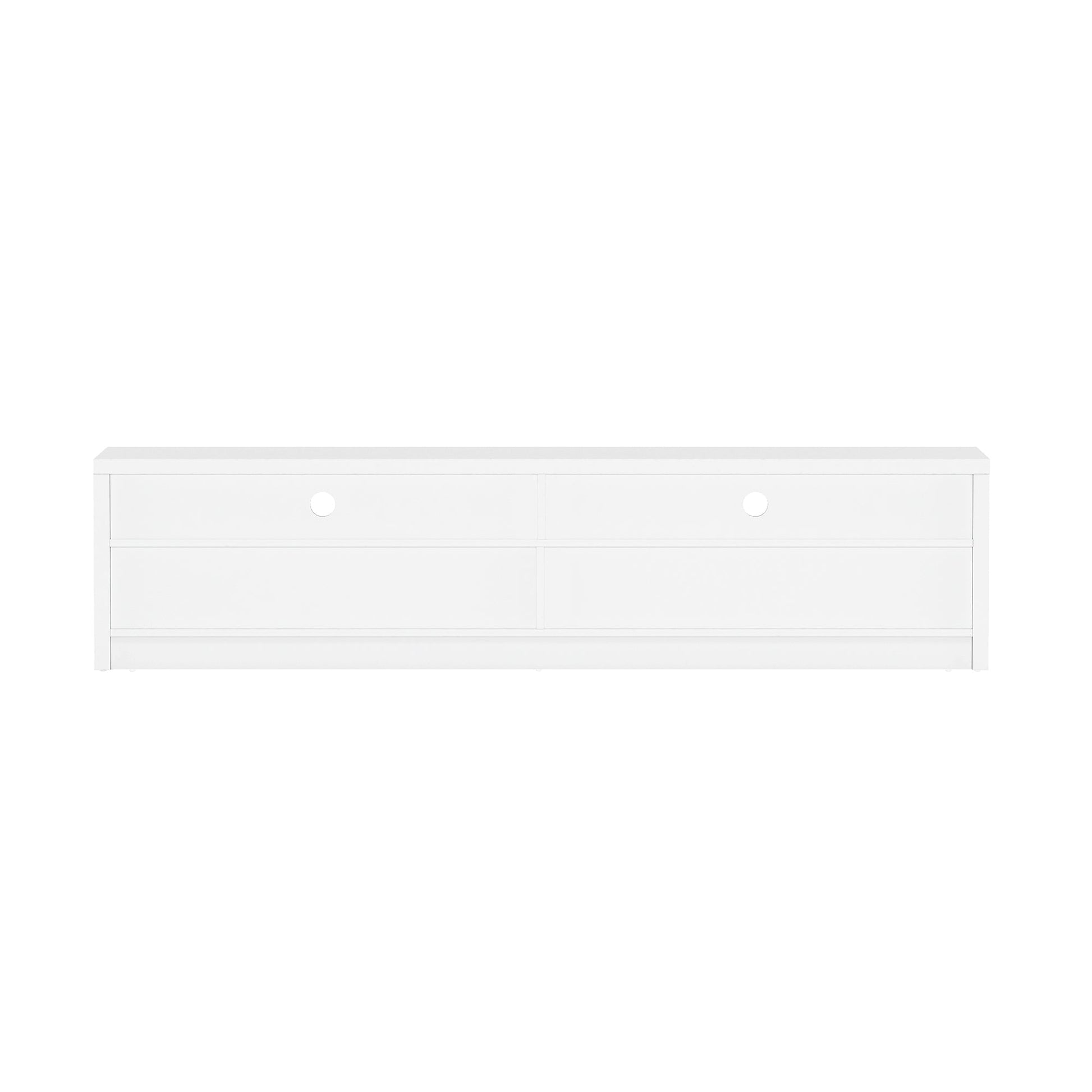 Duncan 70" TV Stand in White - Ornate Home