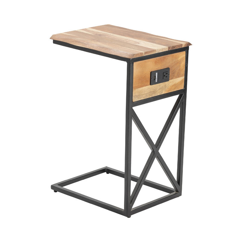Dunwell Brown/Black Accent Table - Ornate Home