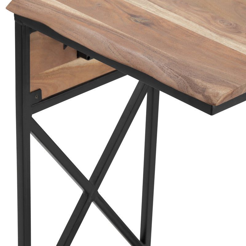 Dunwell Brown/Black Accent Table - Ornate Home