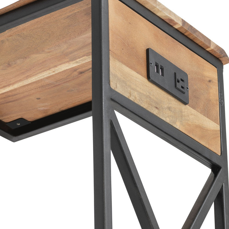 Dunwell Brown/Black Accent Table - Ornate Home