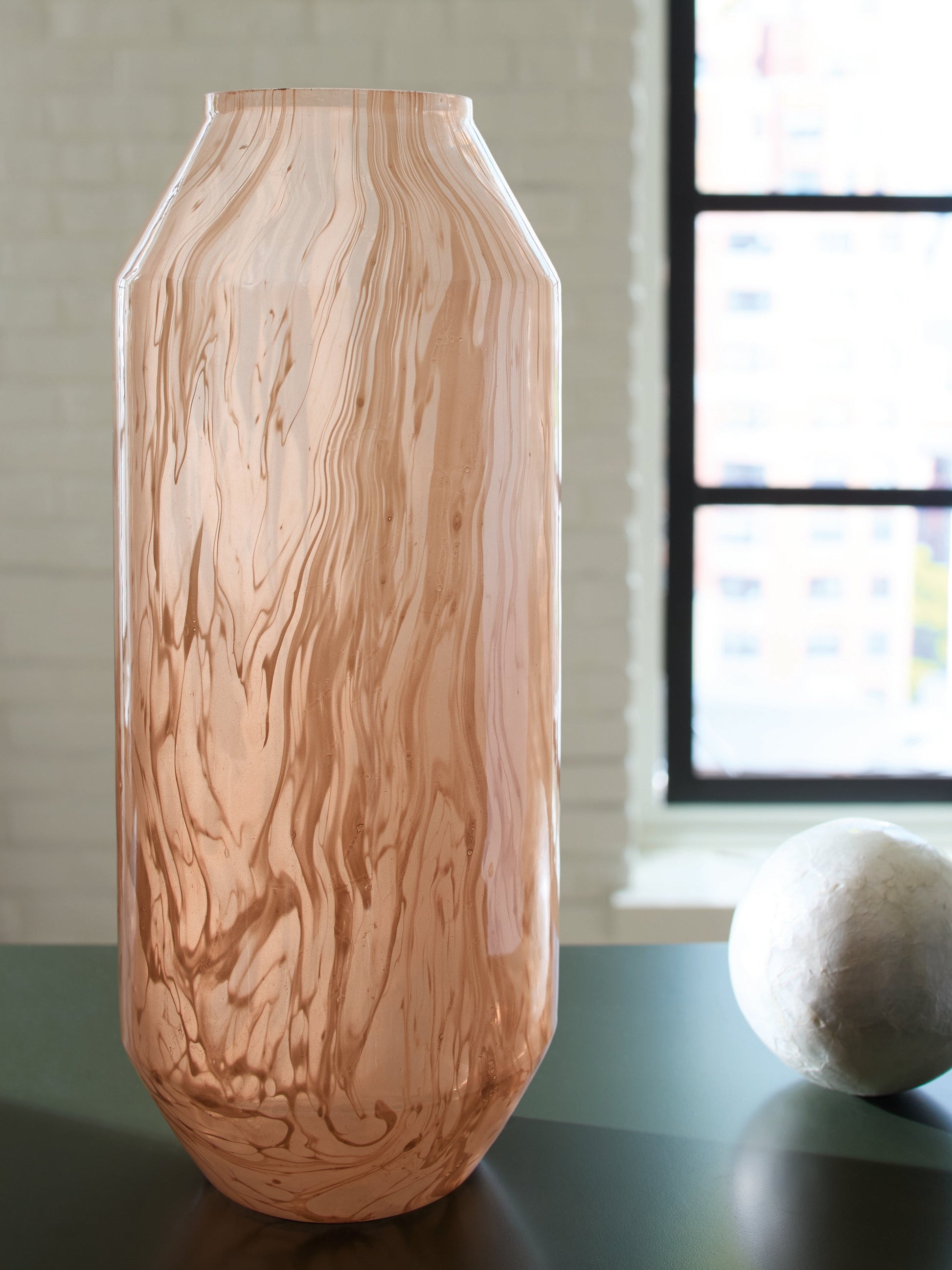 Dushby Blush Pink Vase 15"- Viva Furn