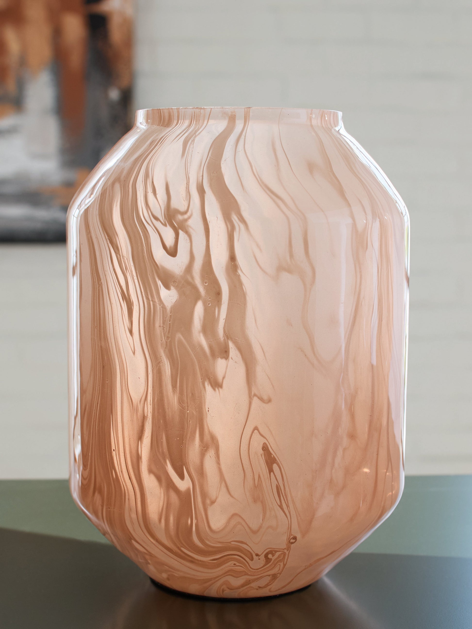 Dushby Blush Pink Vase 9"- Viva Furn