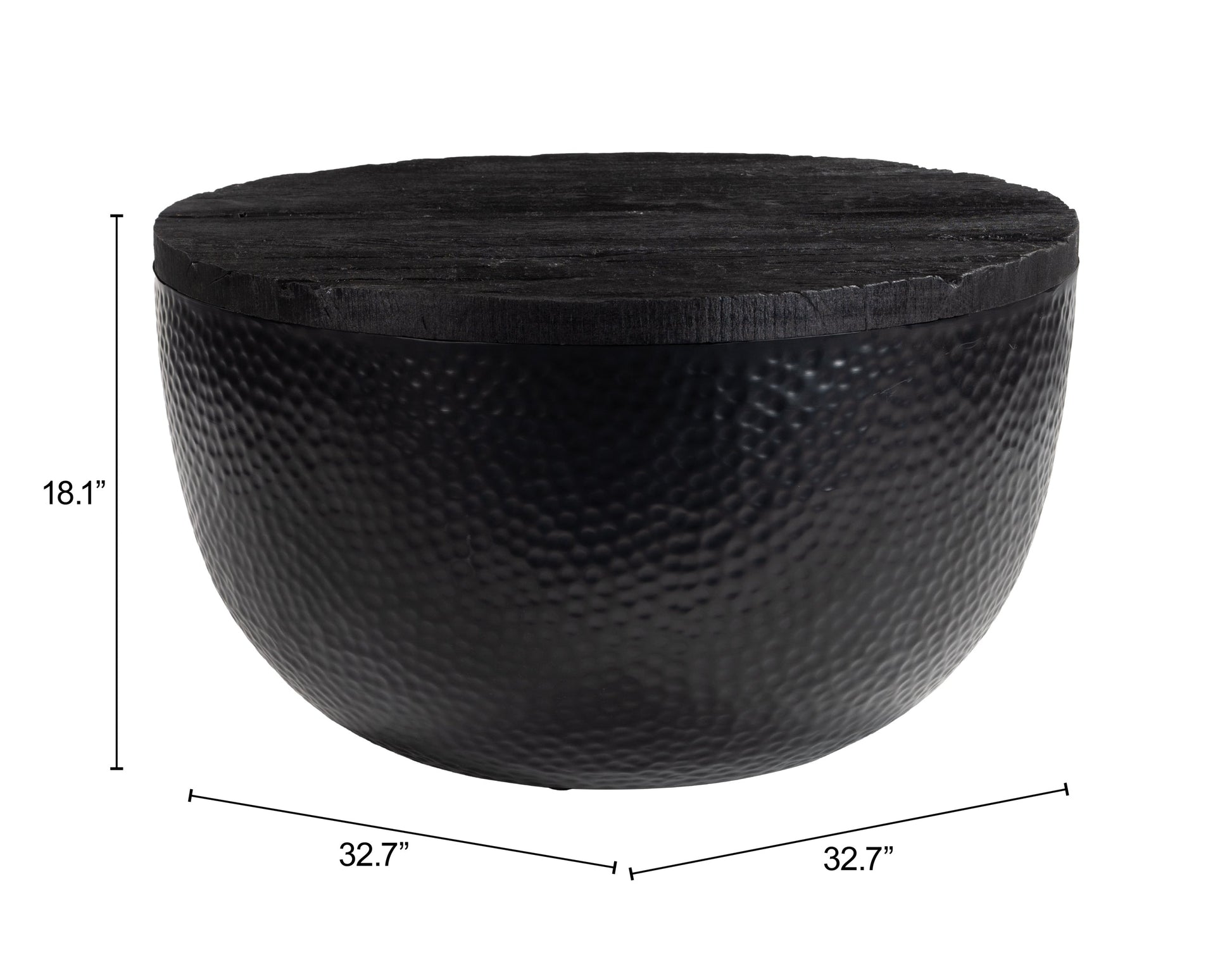 Duskan Black Storage Coffee Table - Ornate Home