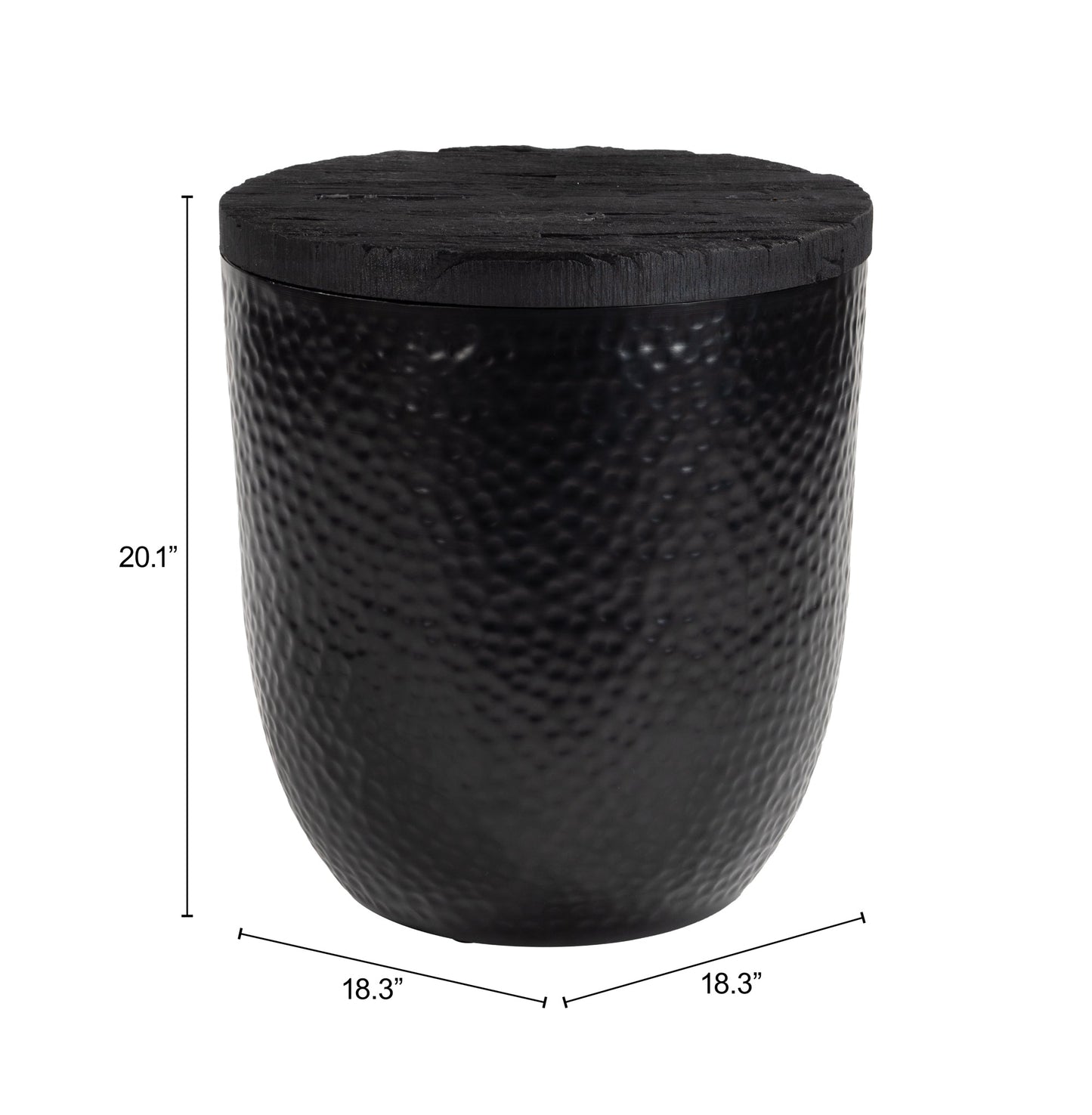 Duskan Black Storage Side Table - Ornate Home