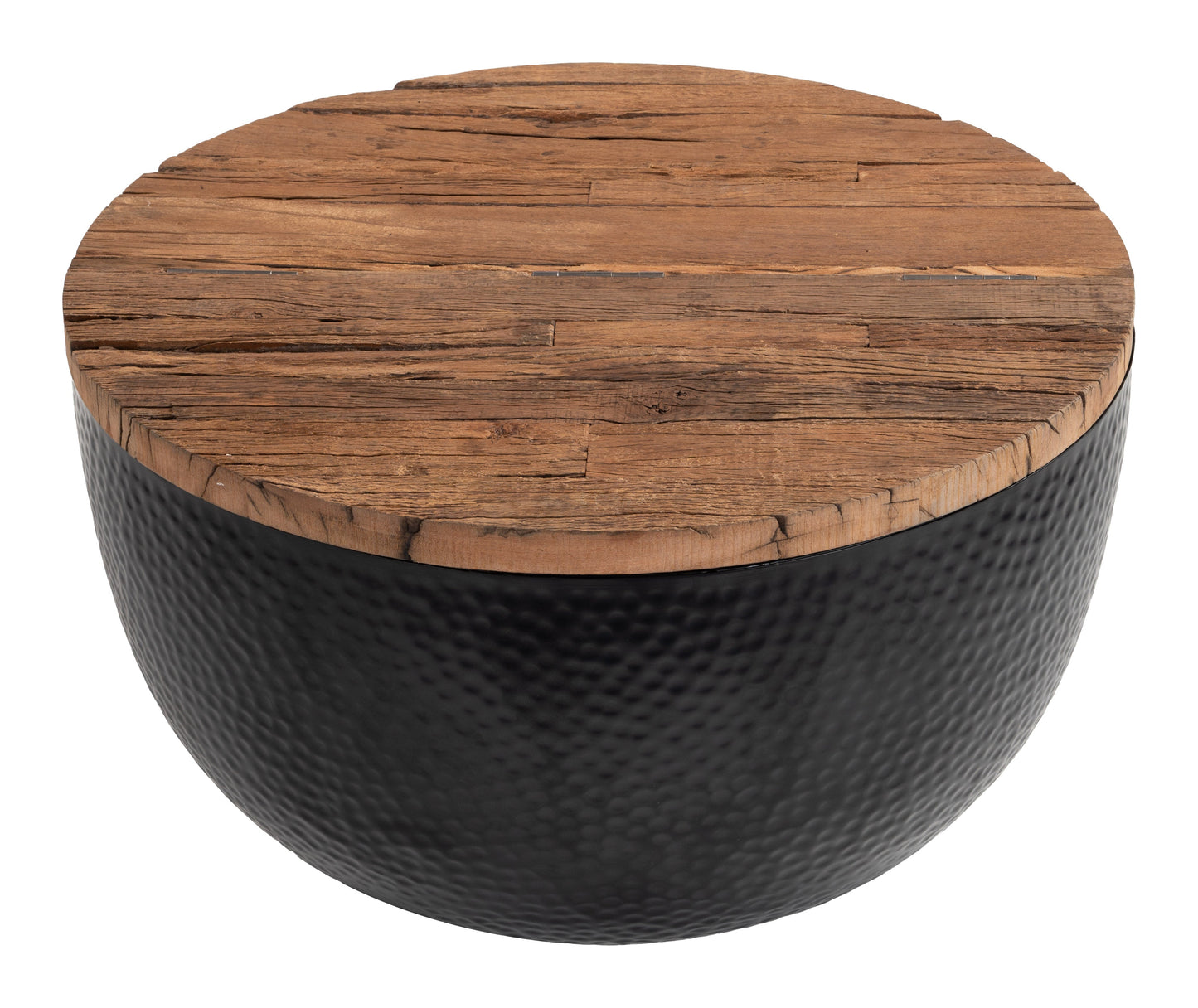 Duskan Natural & Black Storage Coffee Table - Ornate Home