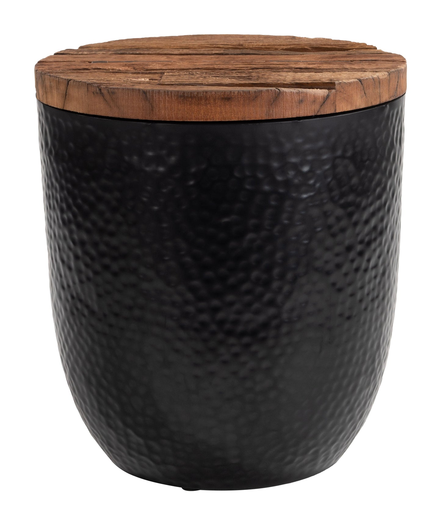 Duskan Natural & Black Storage Side Table - Ornate Home