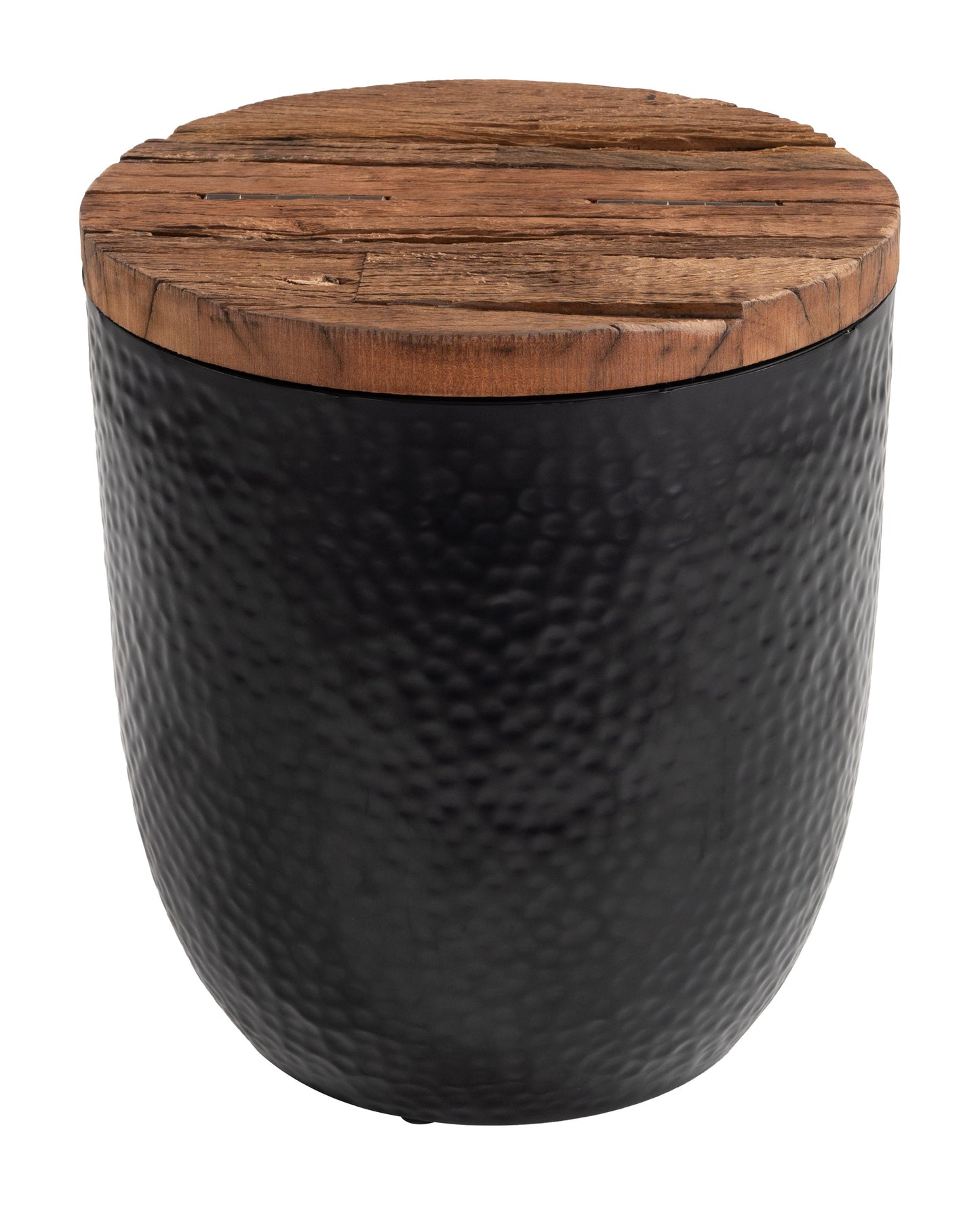 Duskan Natural & Black Storage Side Table - Ornate Home