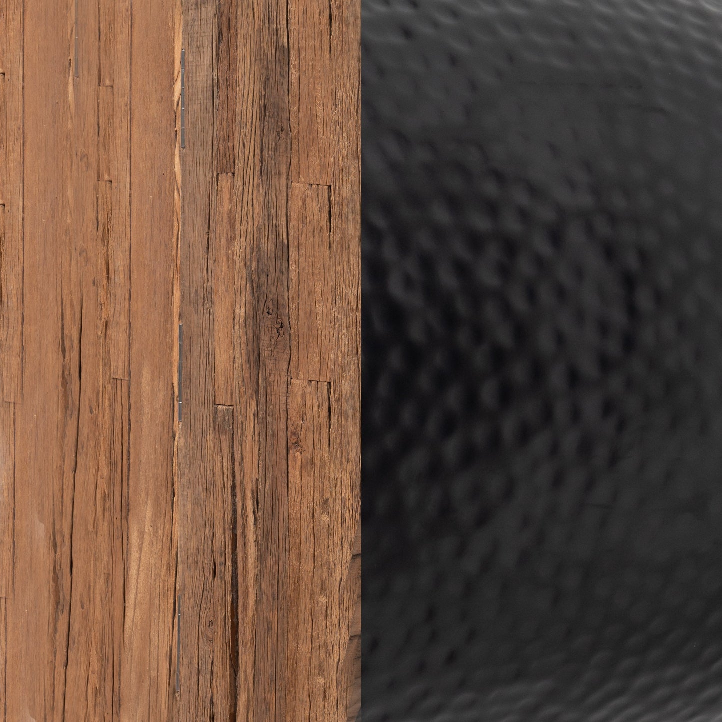 Duskan Natural & Black Storage Side Table - Ornate Home