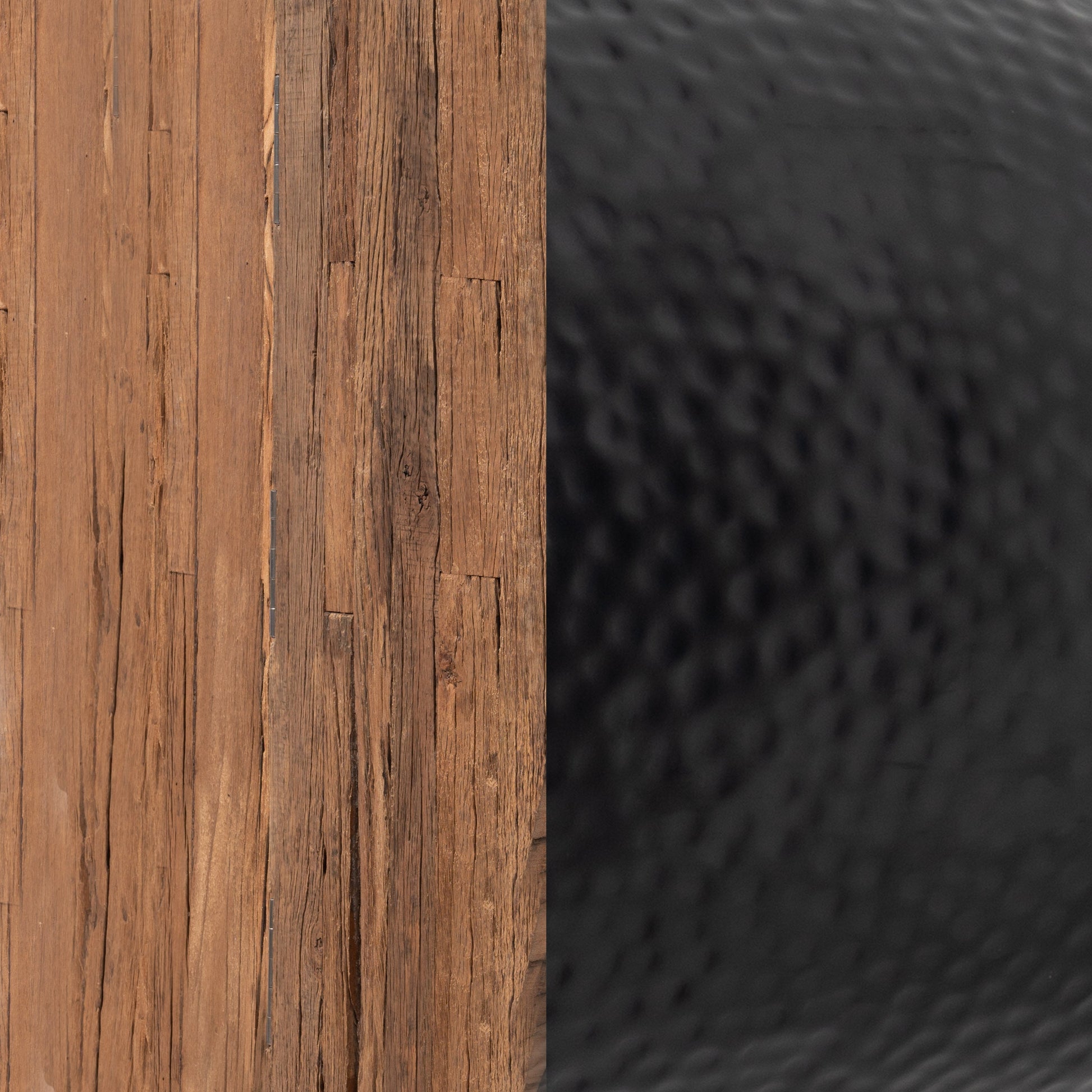 Duskan Natural & Black Storage Side Table - Ornate Home