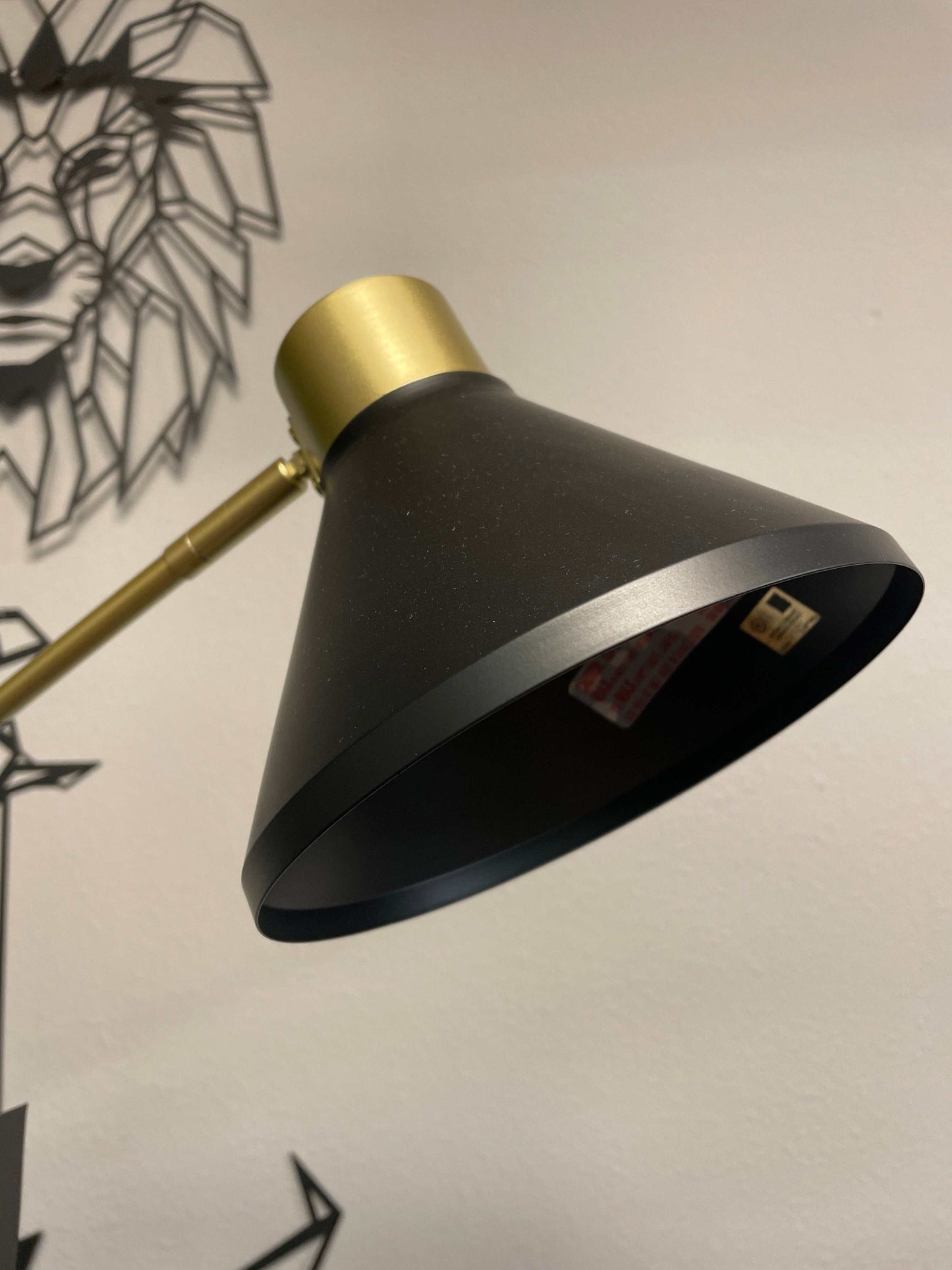 Garville Floor Lamp Black/Gold Finish