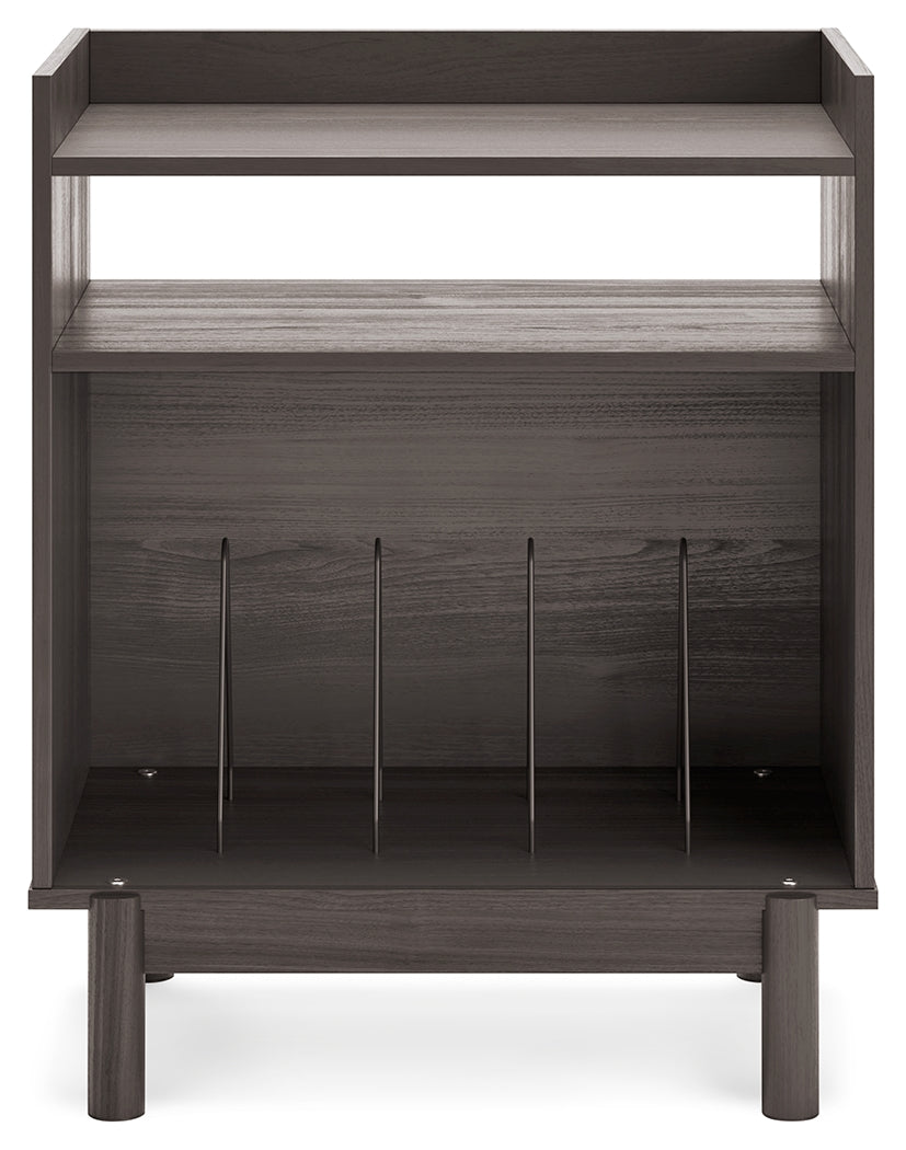 Brymont Dark Gray Turntable Accent Console