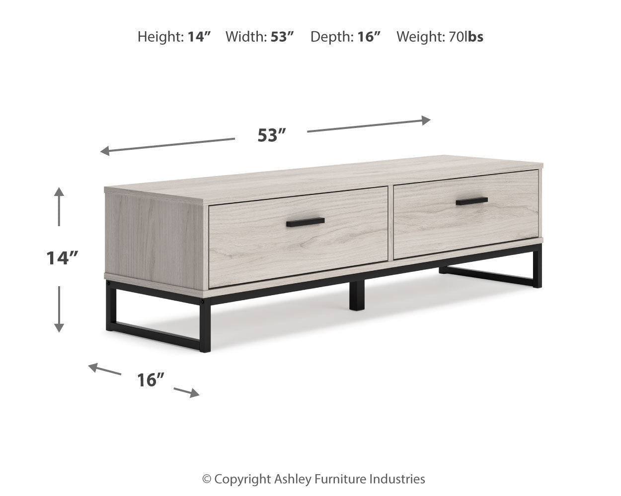 Socalle Light Natural Storage Bench