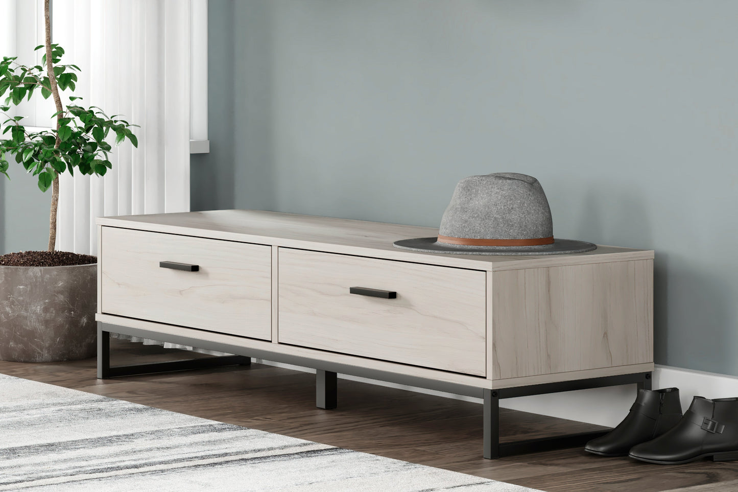 Socalle Light Natural Storage Bench