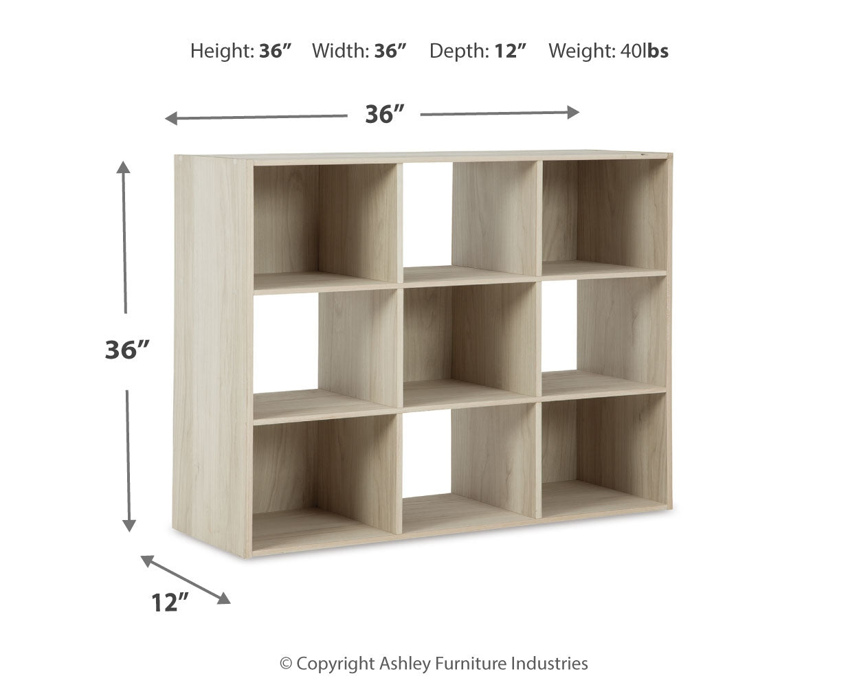 Socalle Light Natural Nine Cube Organizer