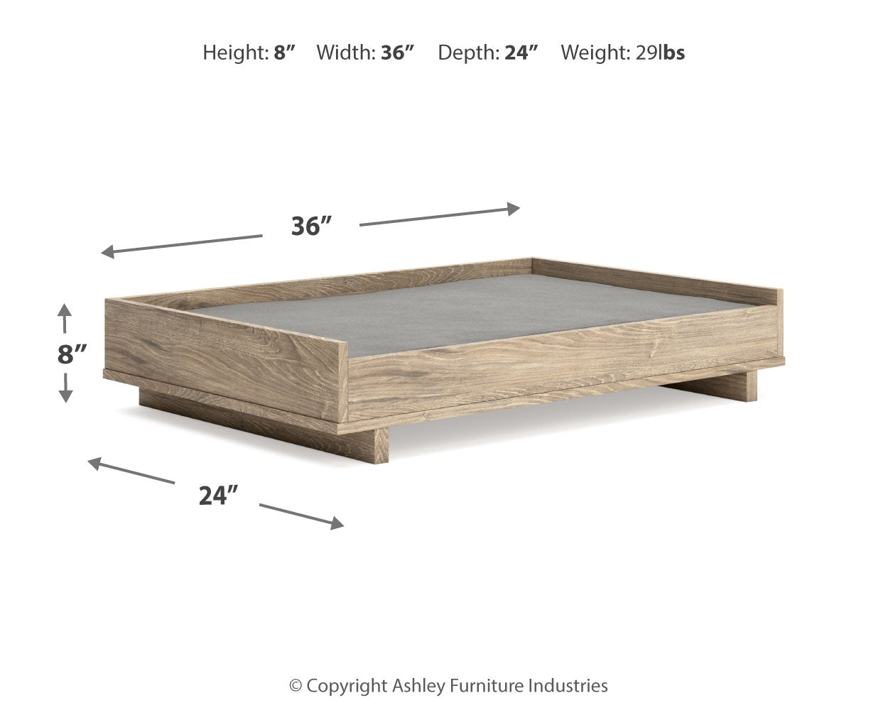 Oliah Natural Pet Bed Frame