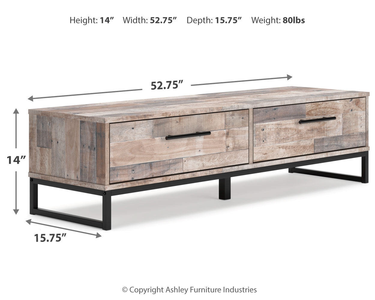 Neilsville Whitewash Bench with Coat Rack