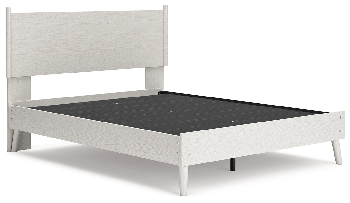 Aprilyn White Queen Panel Platform Bed with Dresser and Nightstand