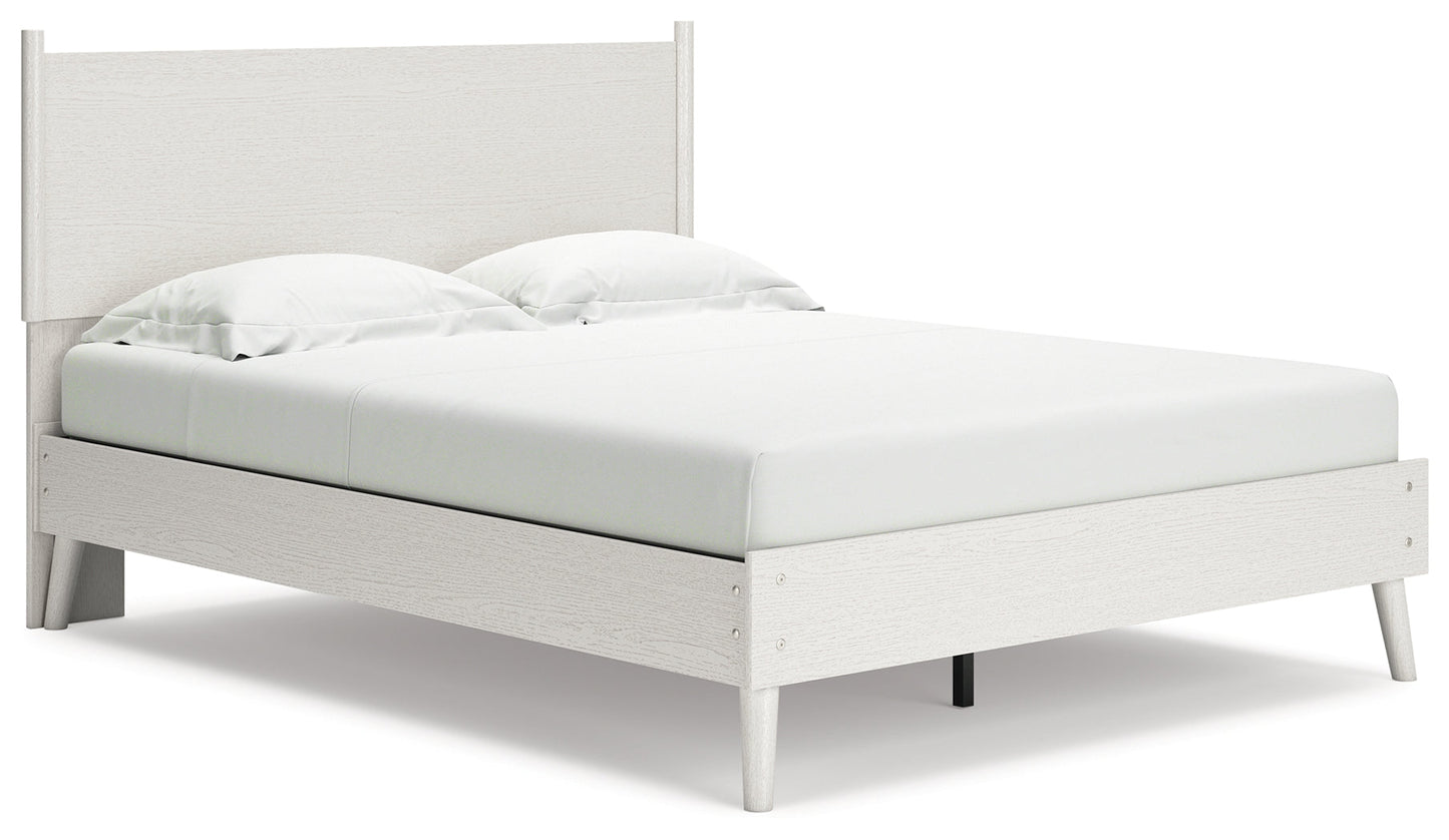 Aprilyn White Queen Panel Platform Bed with Dresser and Nightstand