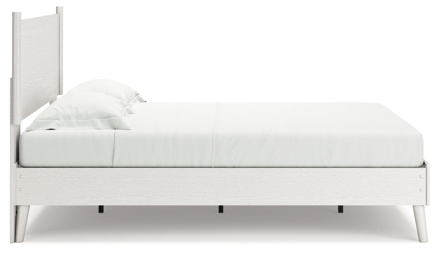 Aprilyn White Queen Panel Platform Bed with Dresser and Nightstand