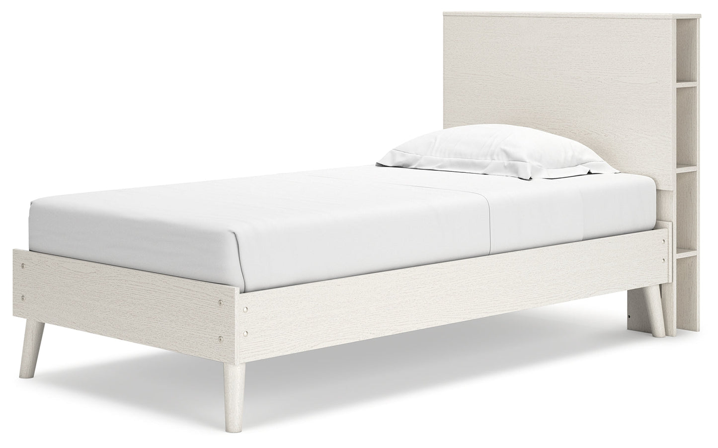 Aprilyn White Twin Bookcase Bed