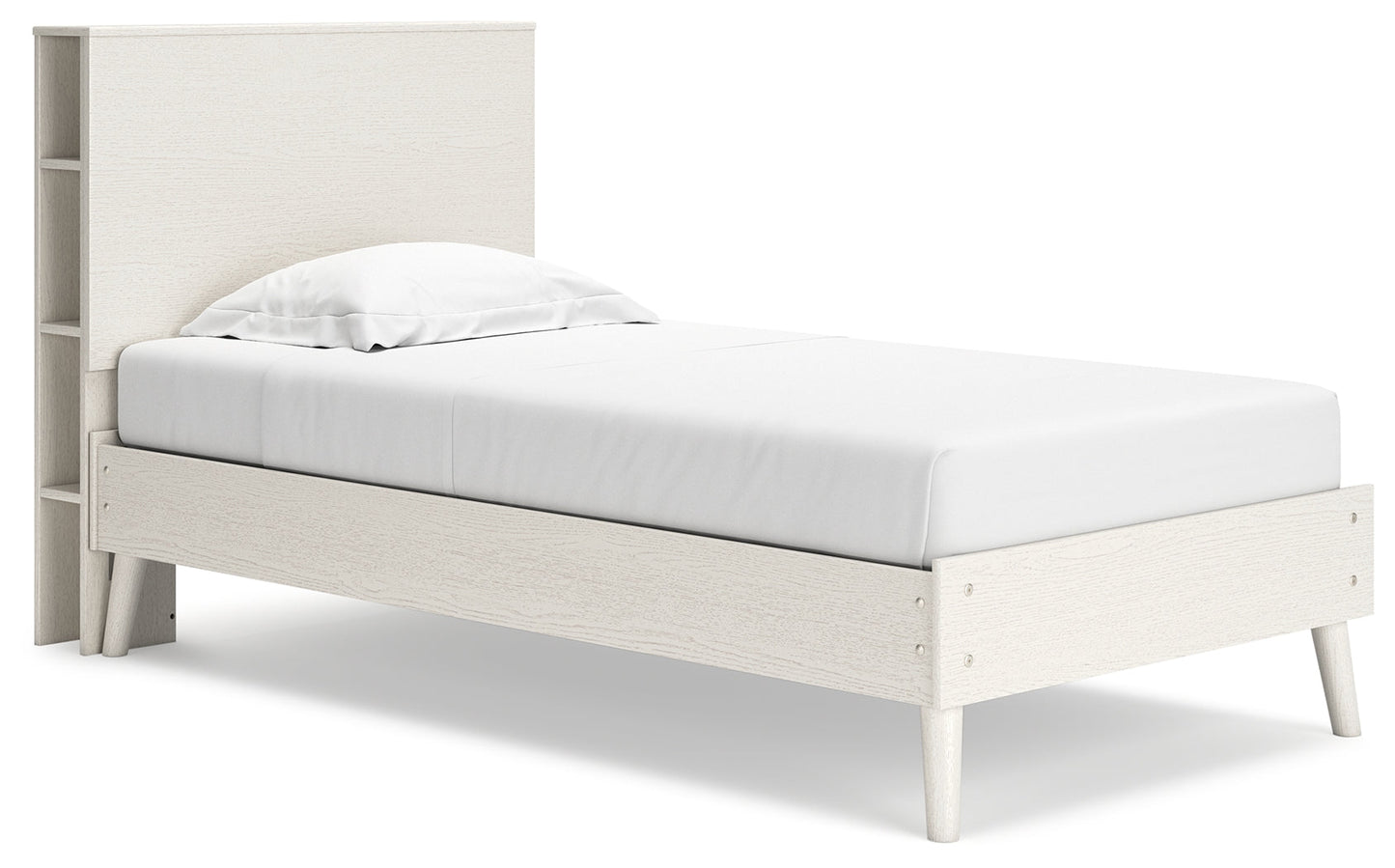 Aprilyn White Twin Bookcase Bed