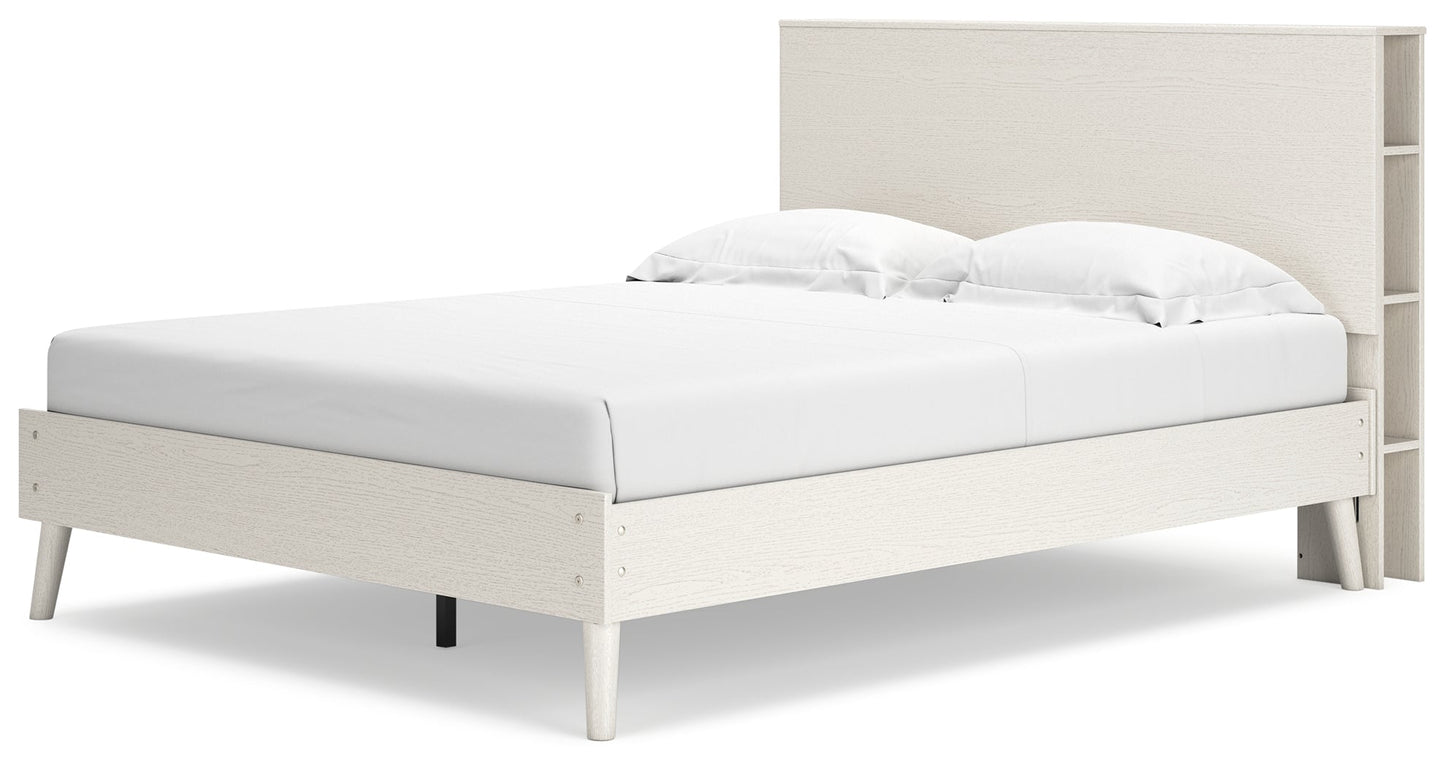 Aprilyn White Queen Bookcase Bed