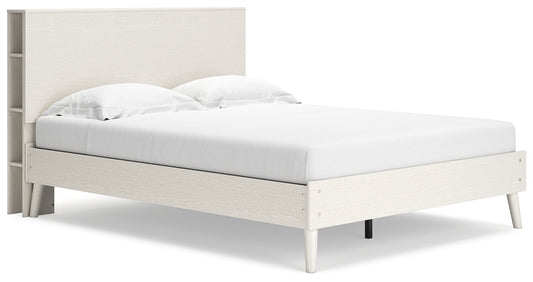 Aprilyn White Queen Bookcase Bed