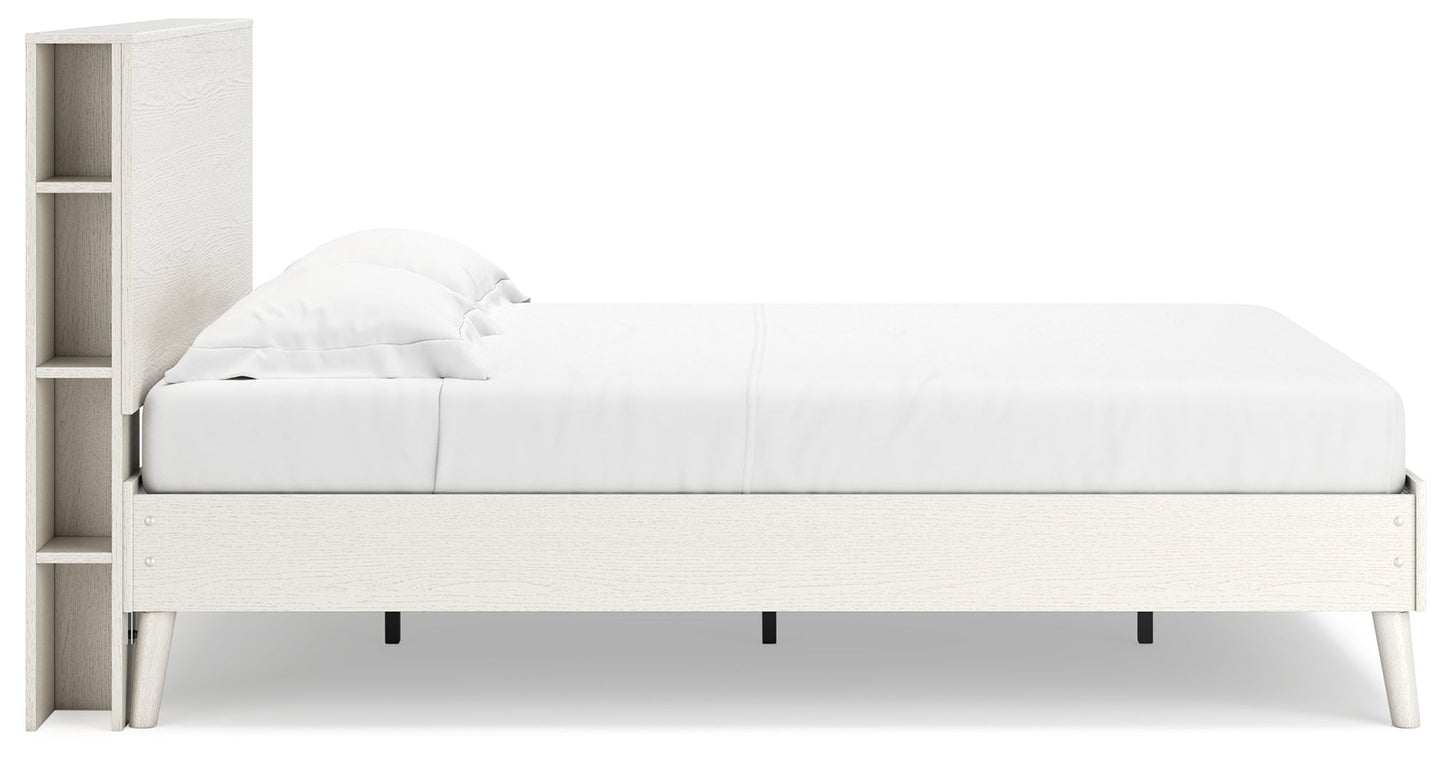 Aprilyn White Queen Bookcase Bed