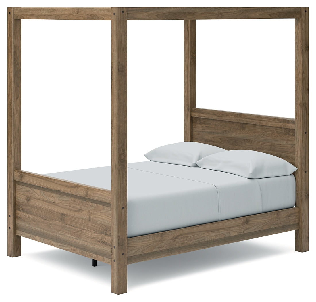 Aprilyn Honey Full Canopy Bed