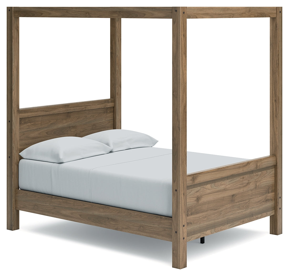 Aprilyn Honey Full Canopy Bed