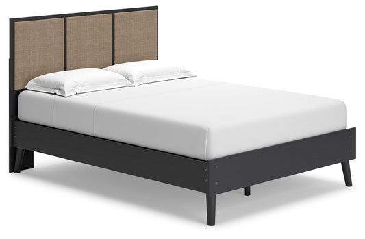 Charlang Two-tone Full Panel Platform Bed