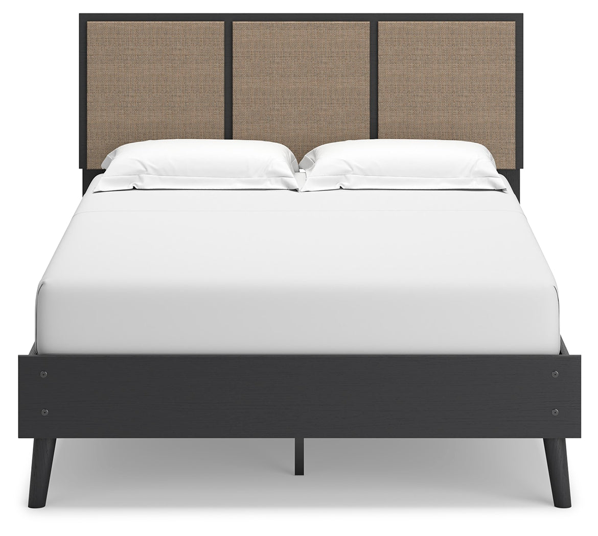 Charlang Two-tone Full Panel Platform Bed