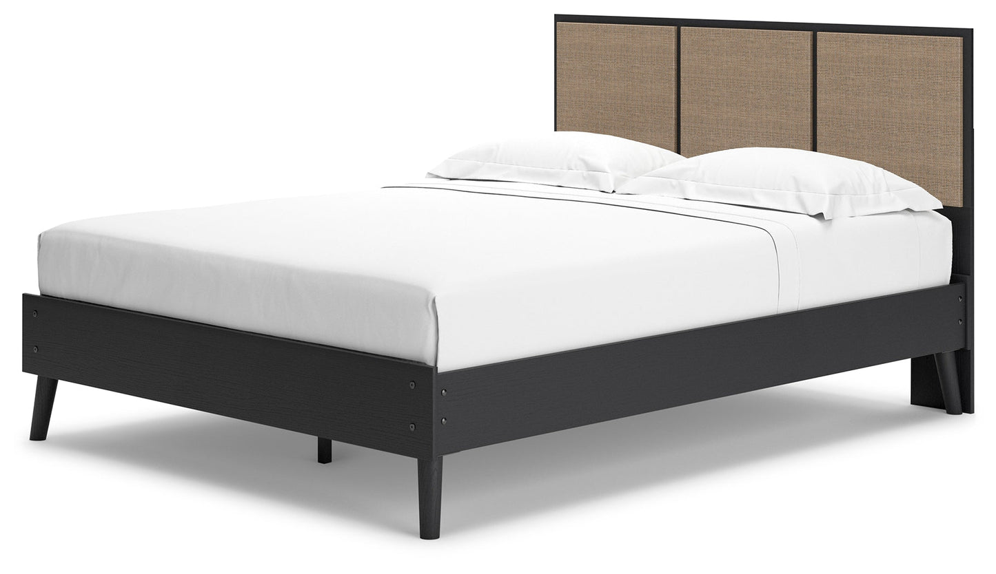 Charlang Two-tone Queen Panel Platform Bed