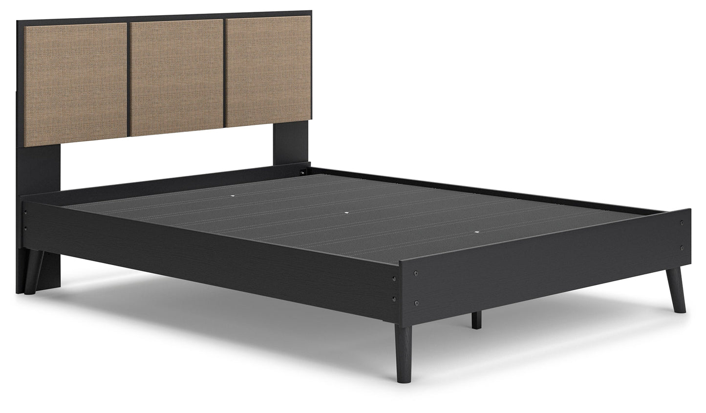 Charlang Two-tone Queen Panel Platform Bed